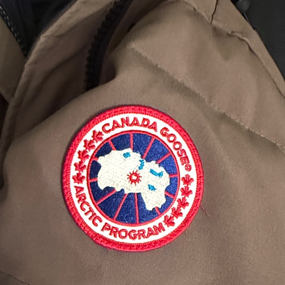 Canada Goose Tan Puffer Coat with Fur Hood - Picture 3 of 8